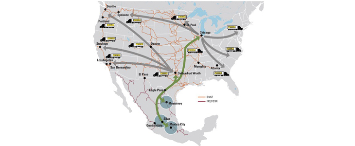 Anuncian servicio de trenes intermodales Méx-EE.UU en respaldo al nearshoring