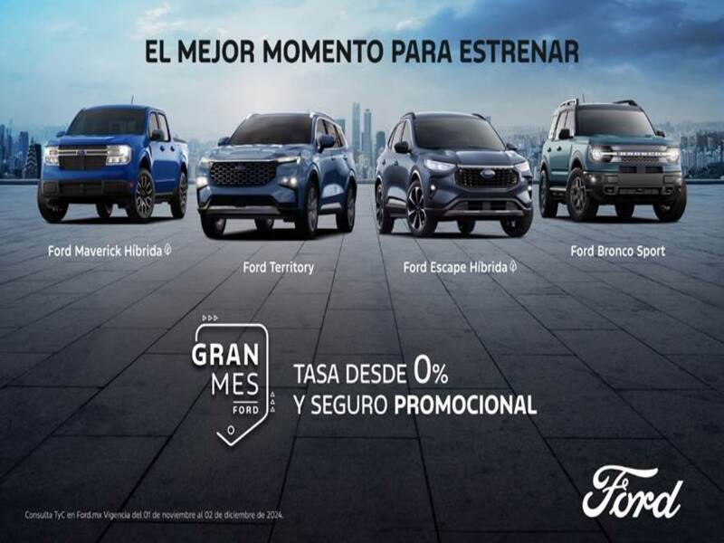 Ford lanza el 'Gran Mes' para estrenar auto